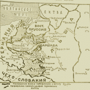 Карта военных действий между Германией и Польшей в "Правде" от 10.09.39
